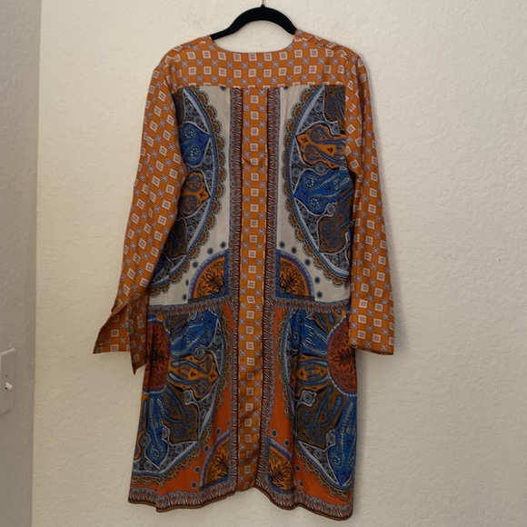 Sandro 2020 printed easy drop waist long sleeve dress size 4 - Picture 7 of 7